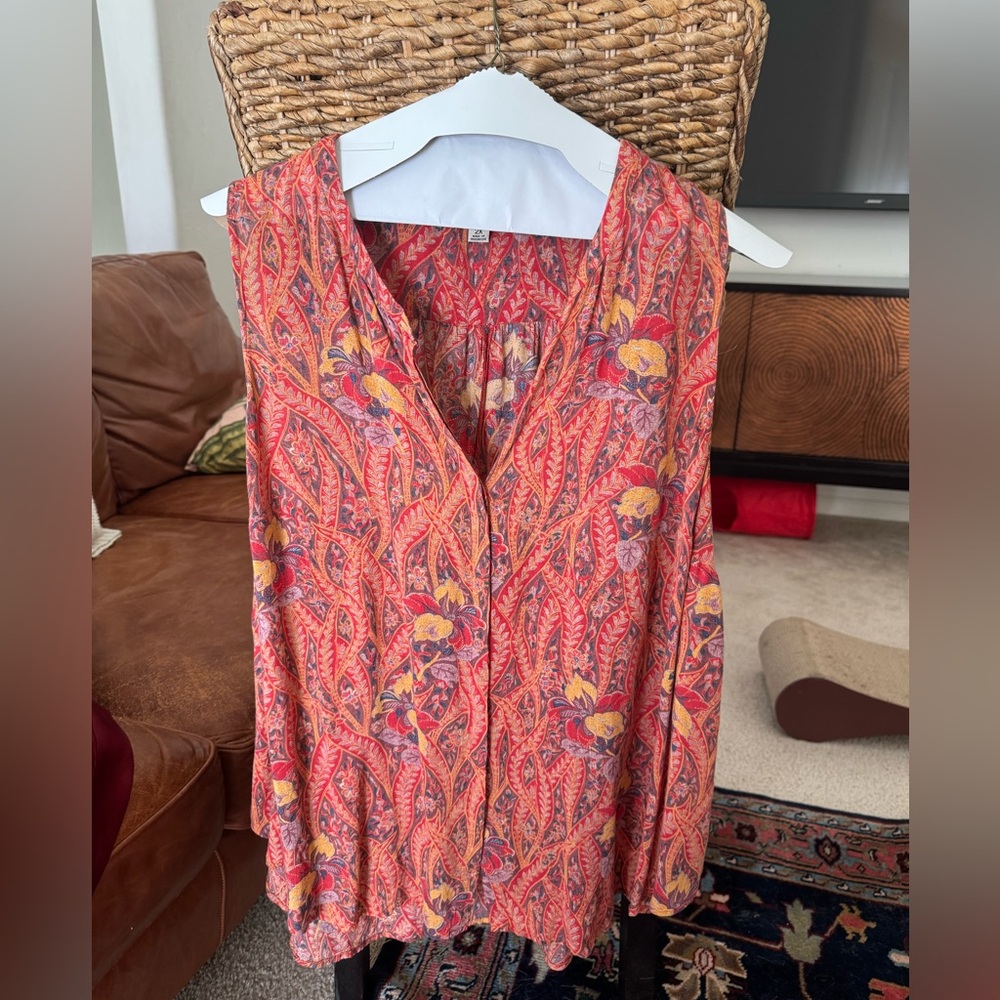 Lucky brand floral western style shirt